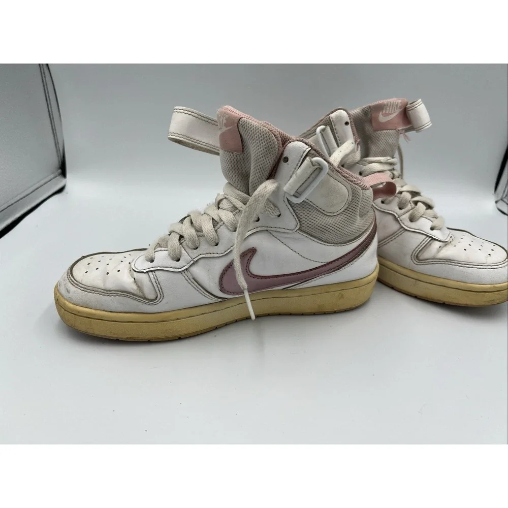 Nike Court‎ Borough Mid White Pink Glaze Shoes CD7782-105 4.5Y